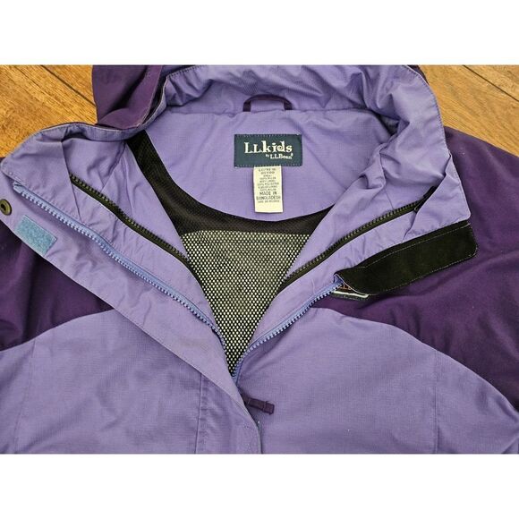 L.L. BEAN ~ L.L. KIDS ~ Purple Full Zip Nylon Hooded Jacket LG 14-16 - Picture 1 of 8